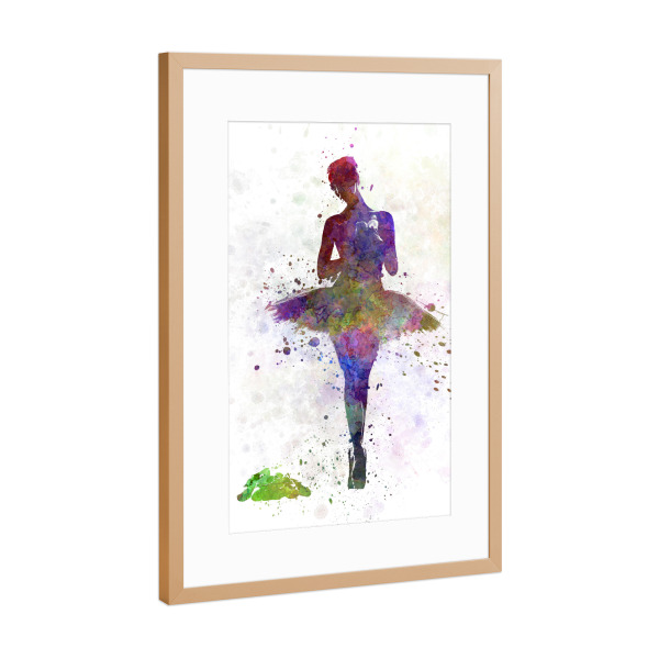 Poster mit Rahmen Kupfer "Ballet dancer-k" artboxONE - Sport