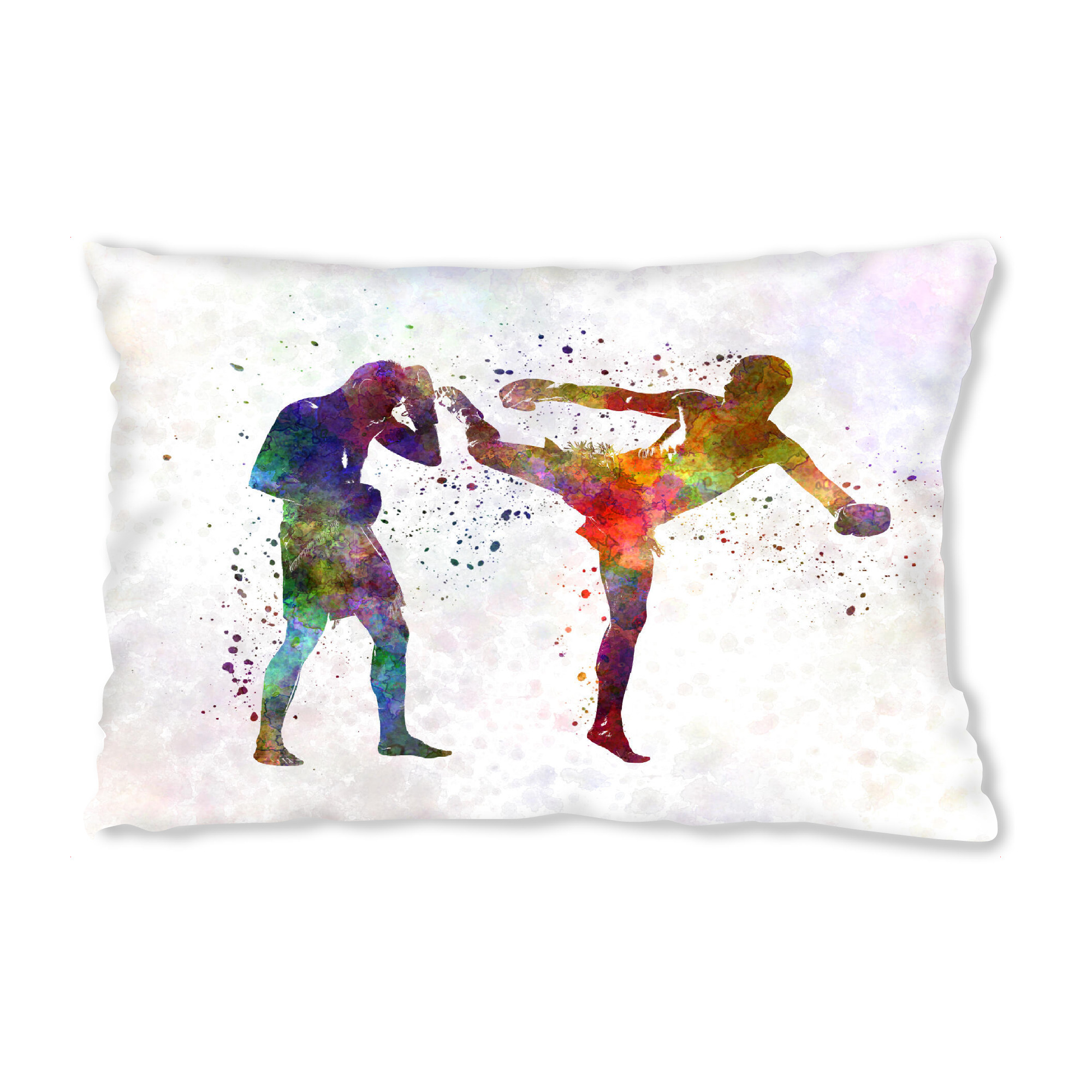 Design-Kissen "Two men exercising thai boxing" artboxONE - Sport