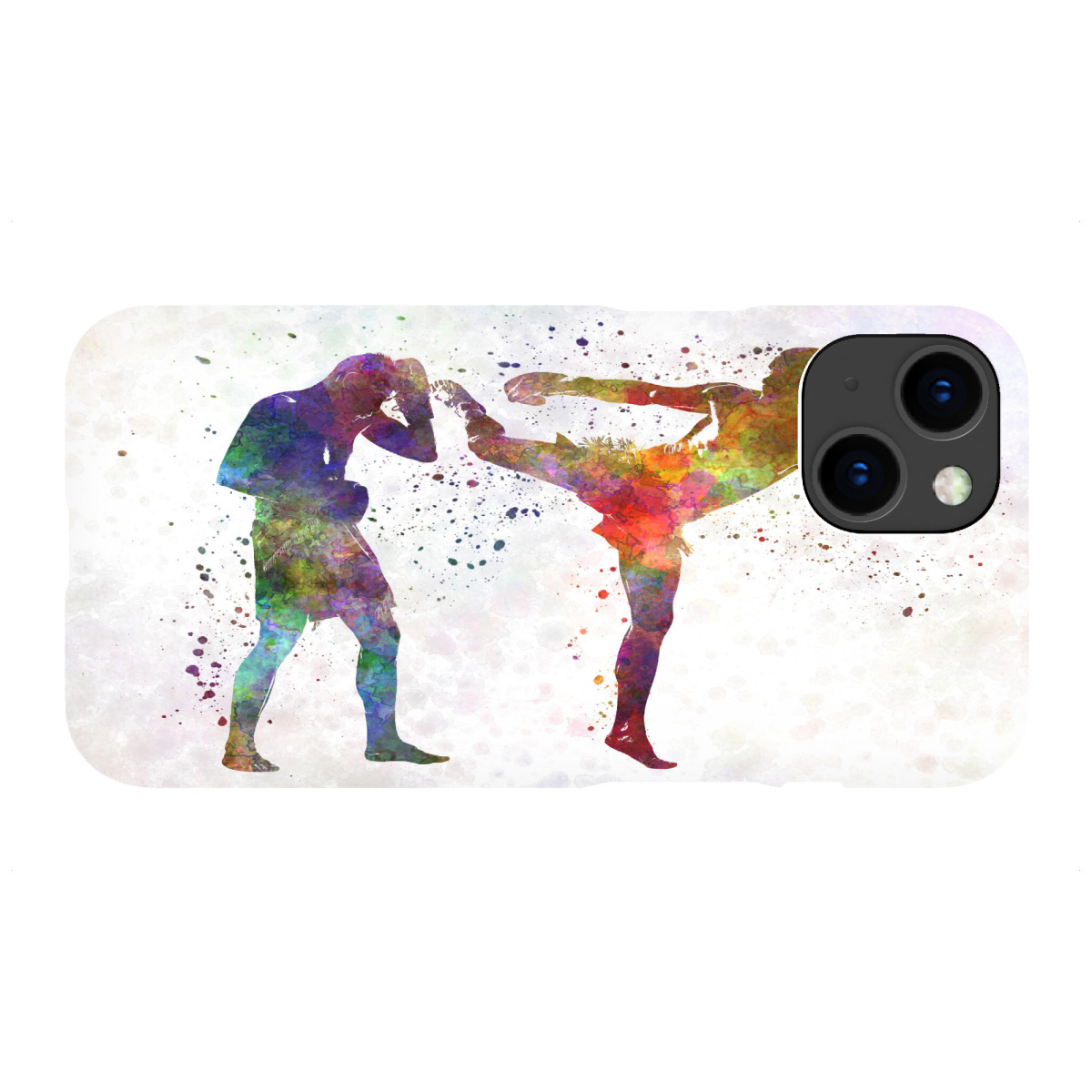 "Two men exercising thai boxing"für iPhone - Premium-Case Handyhülle artboxONE