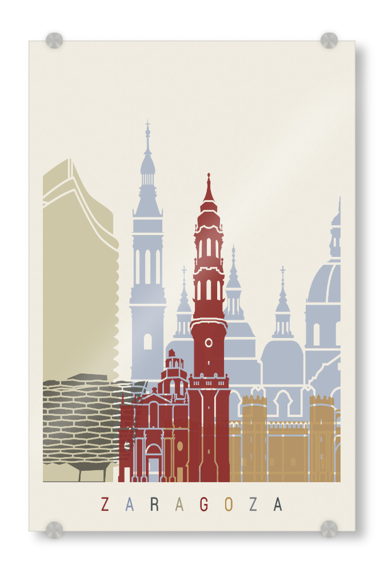 Acrylglasbild "Zaragoza skyline" artboxONE - Städte,Architektur