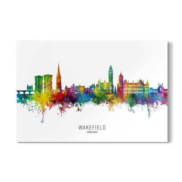 Galerie-Print "Wakefield England Skyline txt" 30x20 cm artboxONE