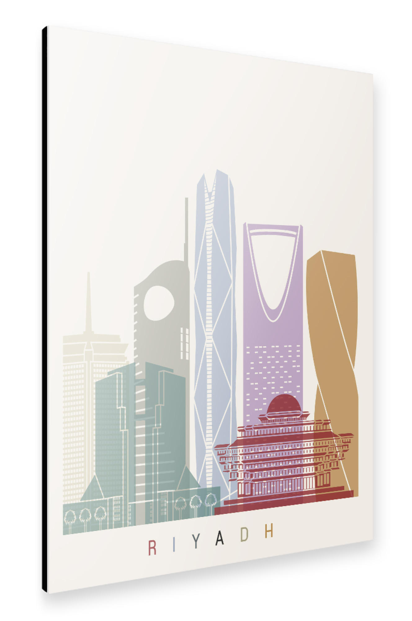Alu-Dibond "Riyadh V2 skyline" 30x20 cm artboxONE