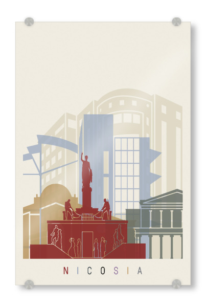 Acrylglasbild "Nicosia skyline" artboxONE - Städte,Architektur