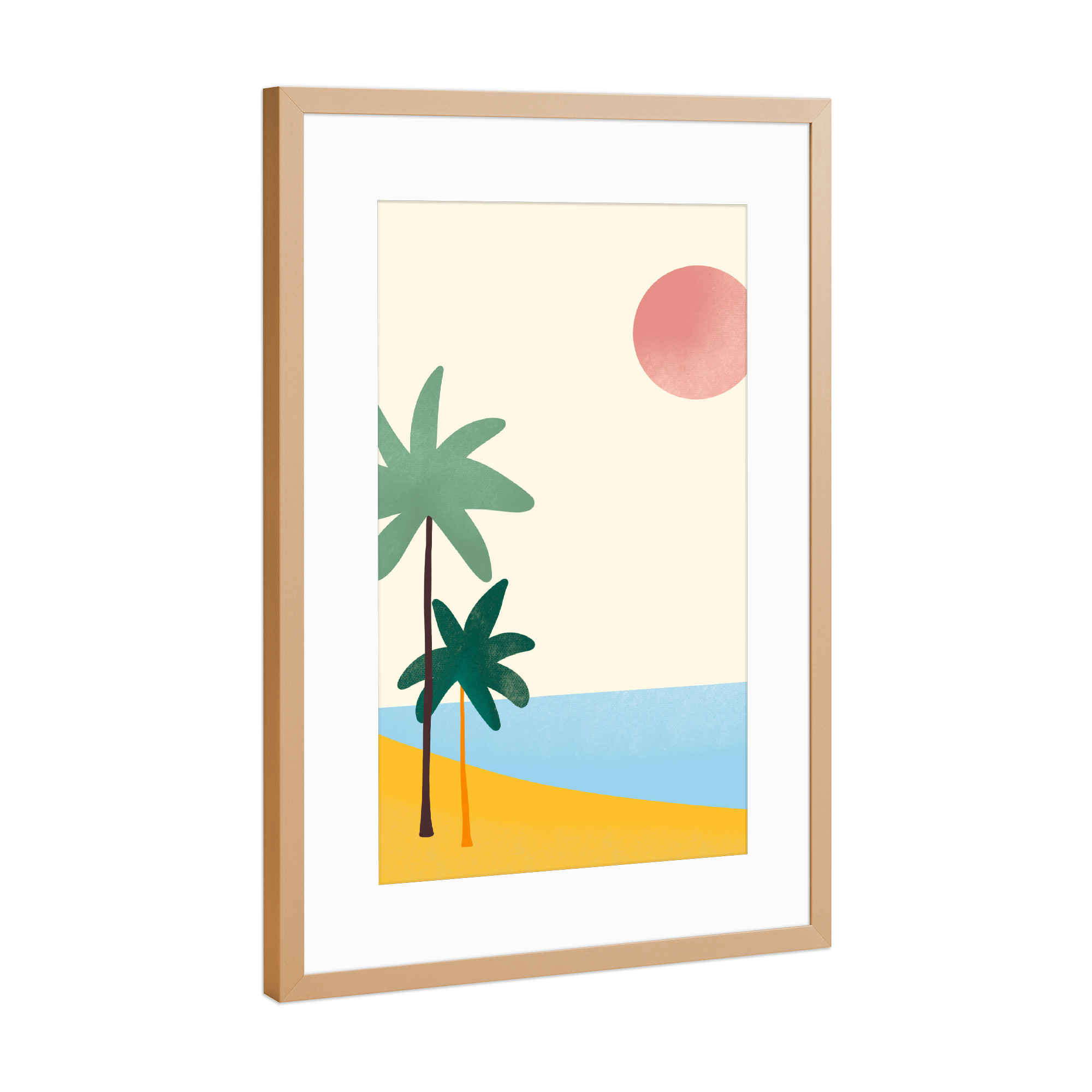 Poster mit Rahmen Kupfer "Sea and Sand" artboxONE - Natur,Abstrakt,Reise / Strand und Meer
