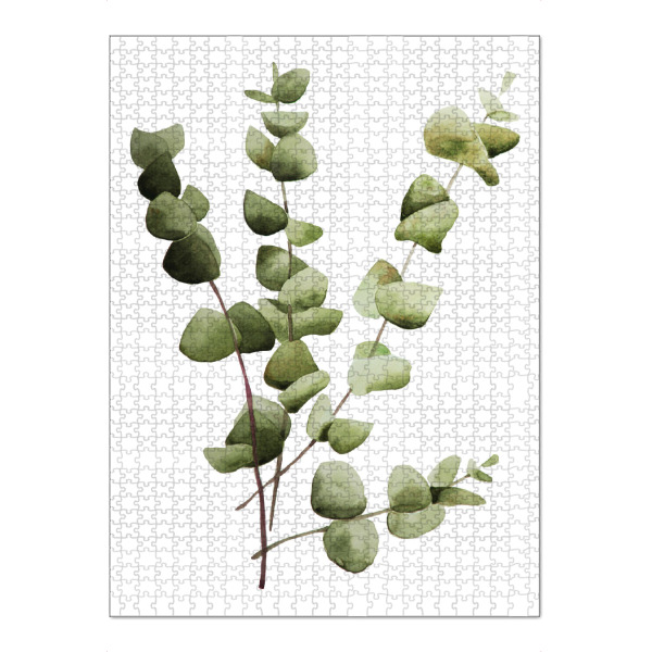 Puzzle Ravensburger "Eucalyptus watercolor" artboxONE - Natur,Floral,Abstrakt - Eucalyptus,Watercolor,Pflanze,Plant,Floral,Natur,Nature