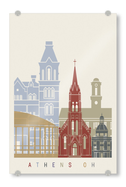 Acrylglasbild "Athens Ohio skyline" artboxONE - Städte,Architektur