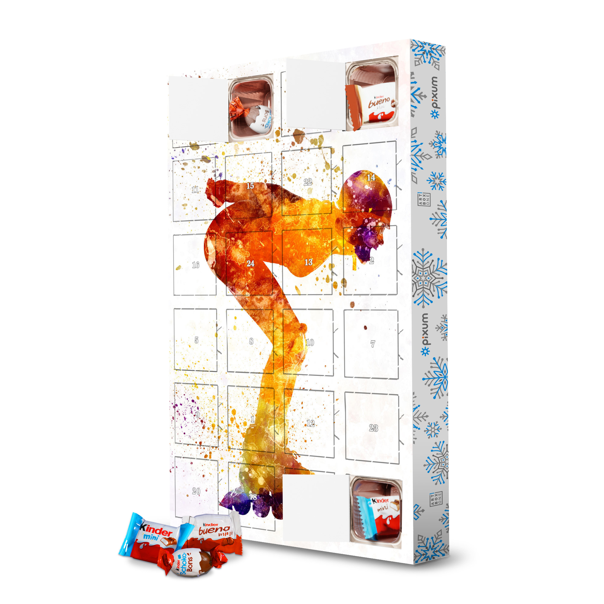 Adventskalender mit Produkten von Kinder Woman in roller skates-g artboxONE Adventskalender Sport