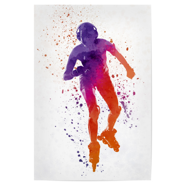 Poster 30x20 cm "Woman in roller skates" artboxONE - Sport