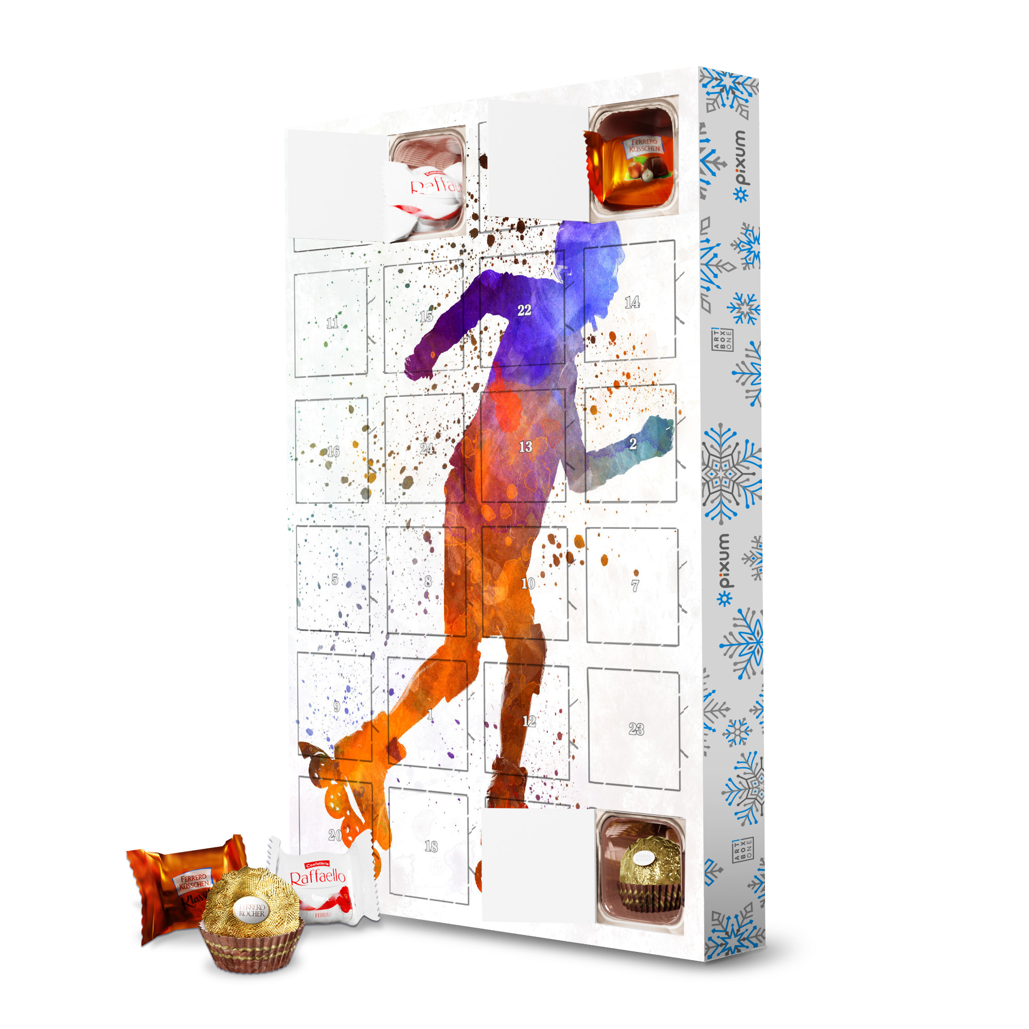 Adventskalender mit Ferrero Pralinen Man roller skater inline-c artboxONE Adventskalender Sport