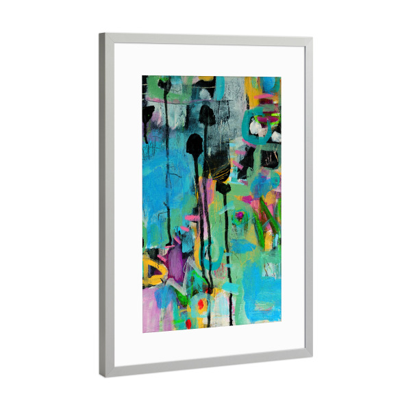Poster mit Rahmen Silber "Marisol Evora - Ballad" artboxONE - Abstrakt - Abstrakt,Energie,Farbe,Lebendigkeit,Leben,Abstract,Bunt,Colorful