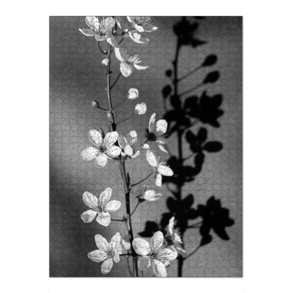 Puzzle Ravensburger "Blüten Stillleben schwarz-weiß" artboxONE - Natur,Floral,Schwarzweiß,Liebe
