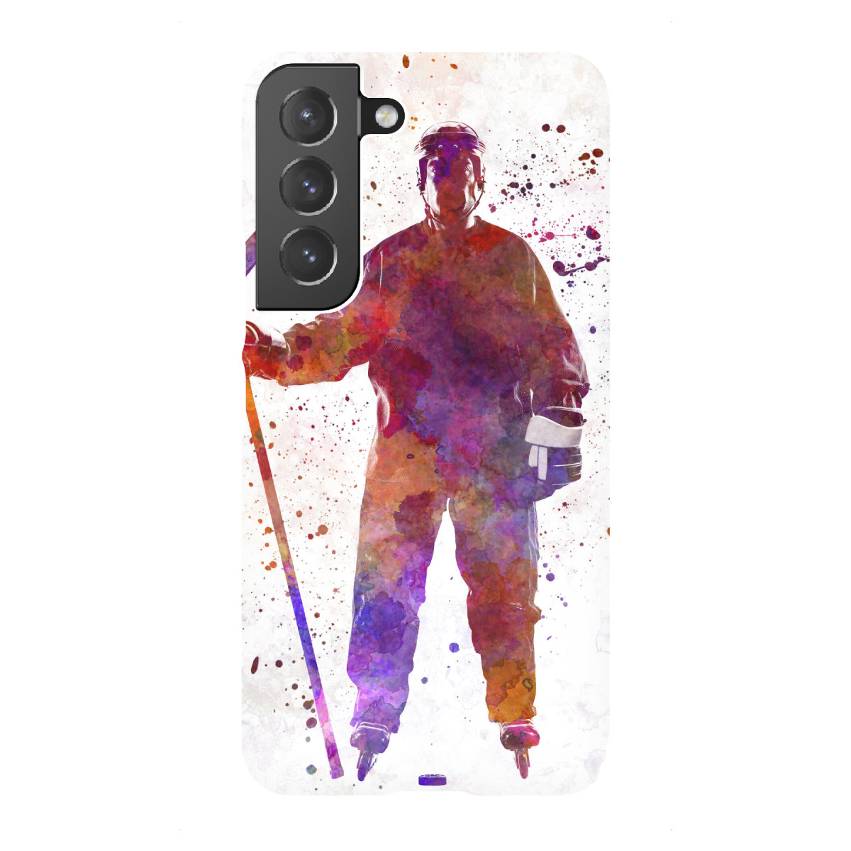"Hockey man player in watercolor"für Samsung Galaxy - Premium-Case Handyhülle artboxONE