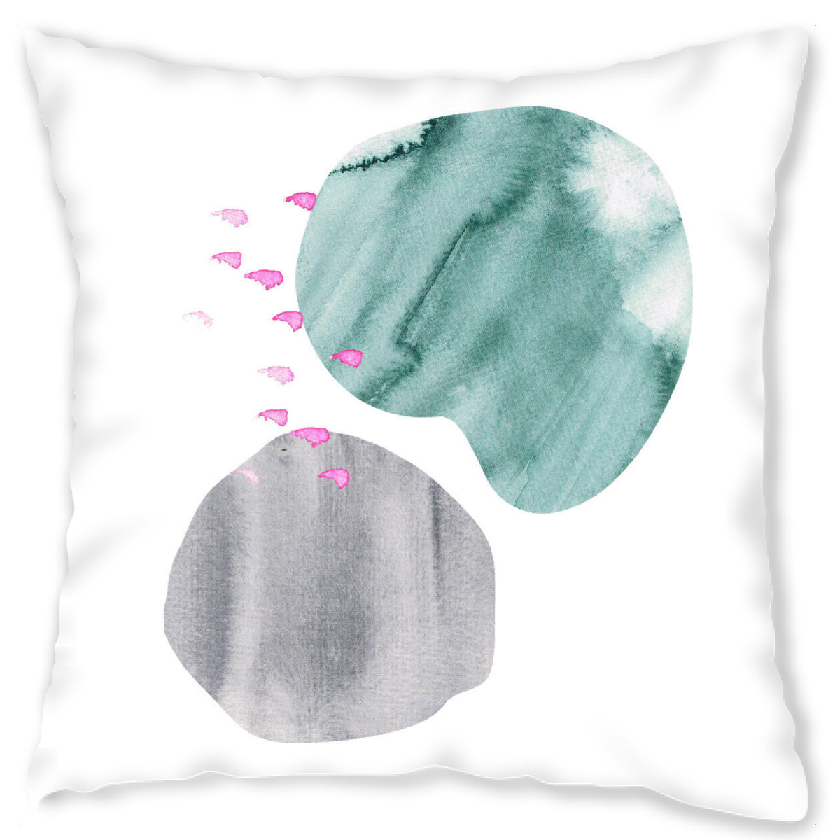 Design-Kissen "Graphit in green and grey" artboxONE - Abstrakt,Geometrie