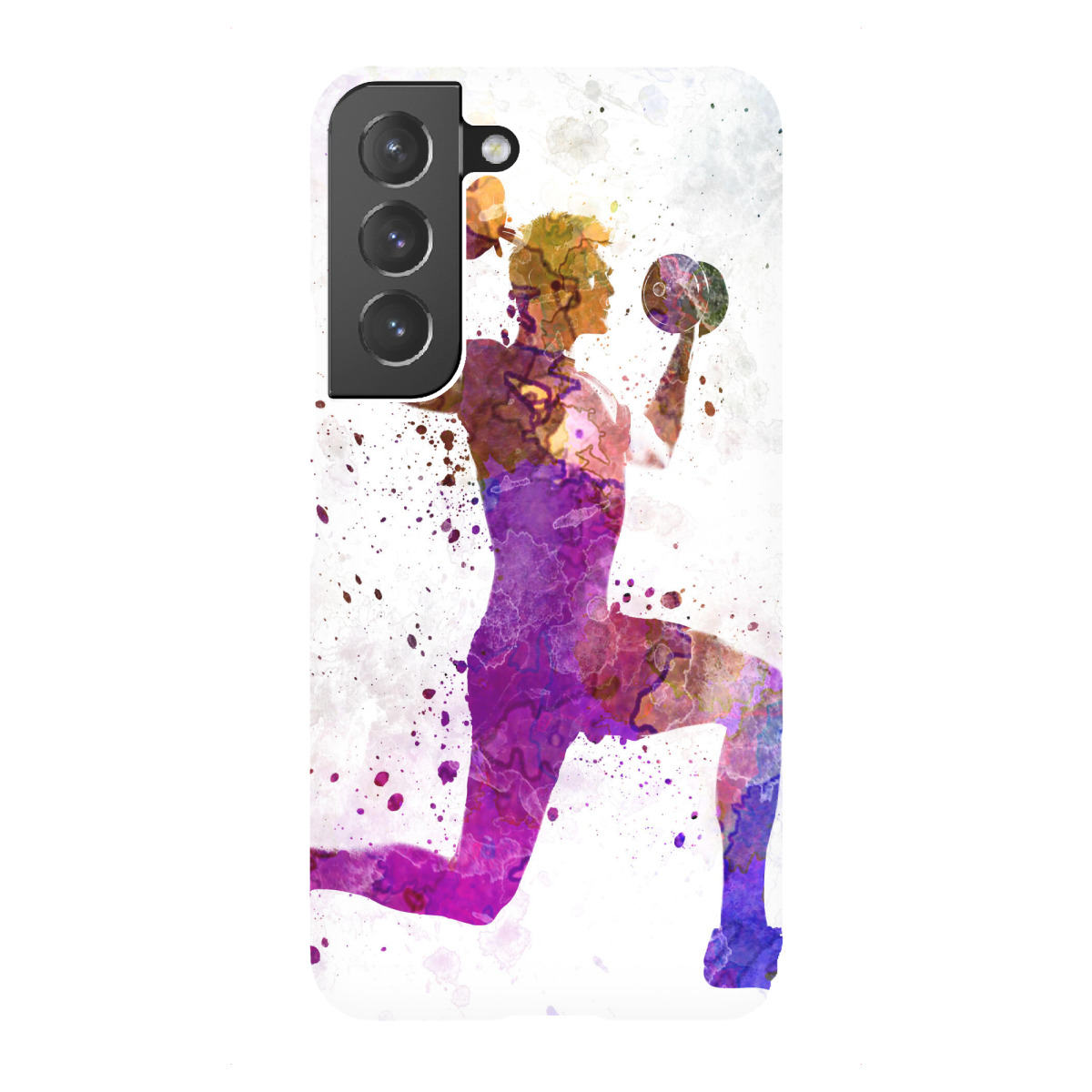 "Man exercising weight training-c"für Samsung Galaxy - Premium-Case Handyhülle artboxONE