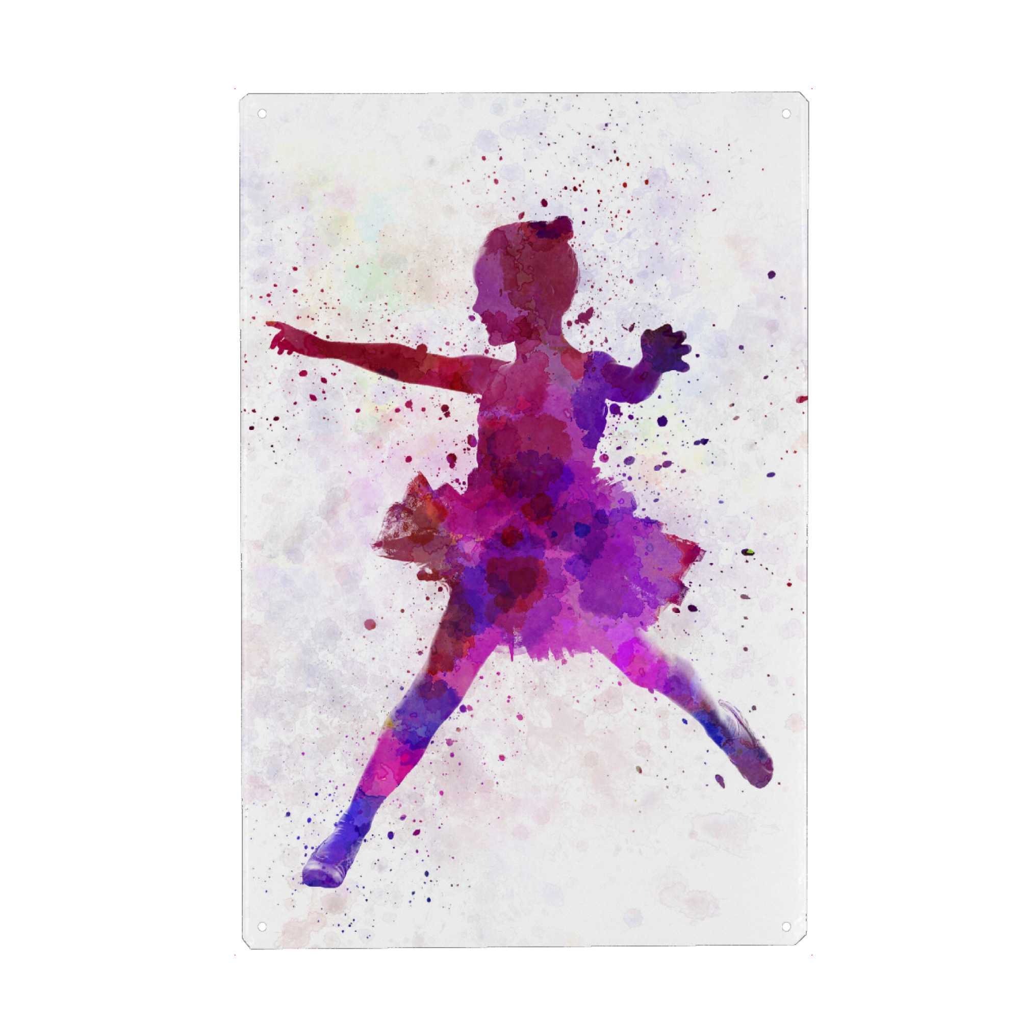 Holzbild "Ballet dancer" artboxONE - Sport - Sport,Sports,Color,Watercolor,Ballerina,Ballet,Ballet dancer,Dance,Dancer,Dancing,Bunt,Colorful,Tanz