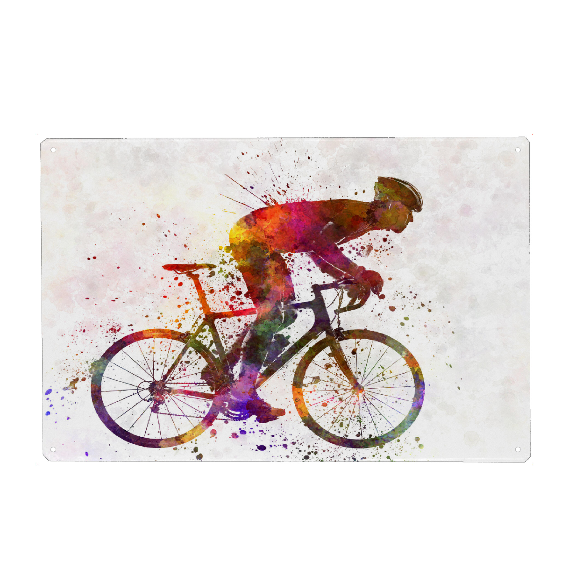 Metall Poster "Cyclist road bike, man" artboxONE - Sport
