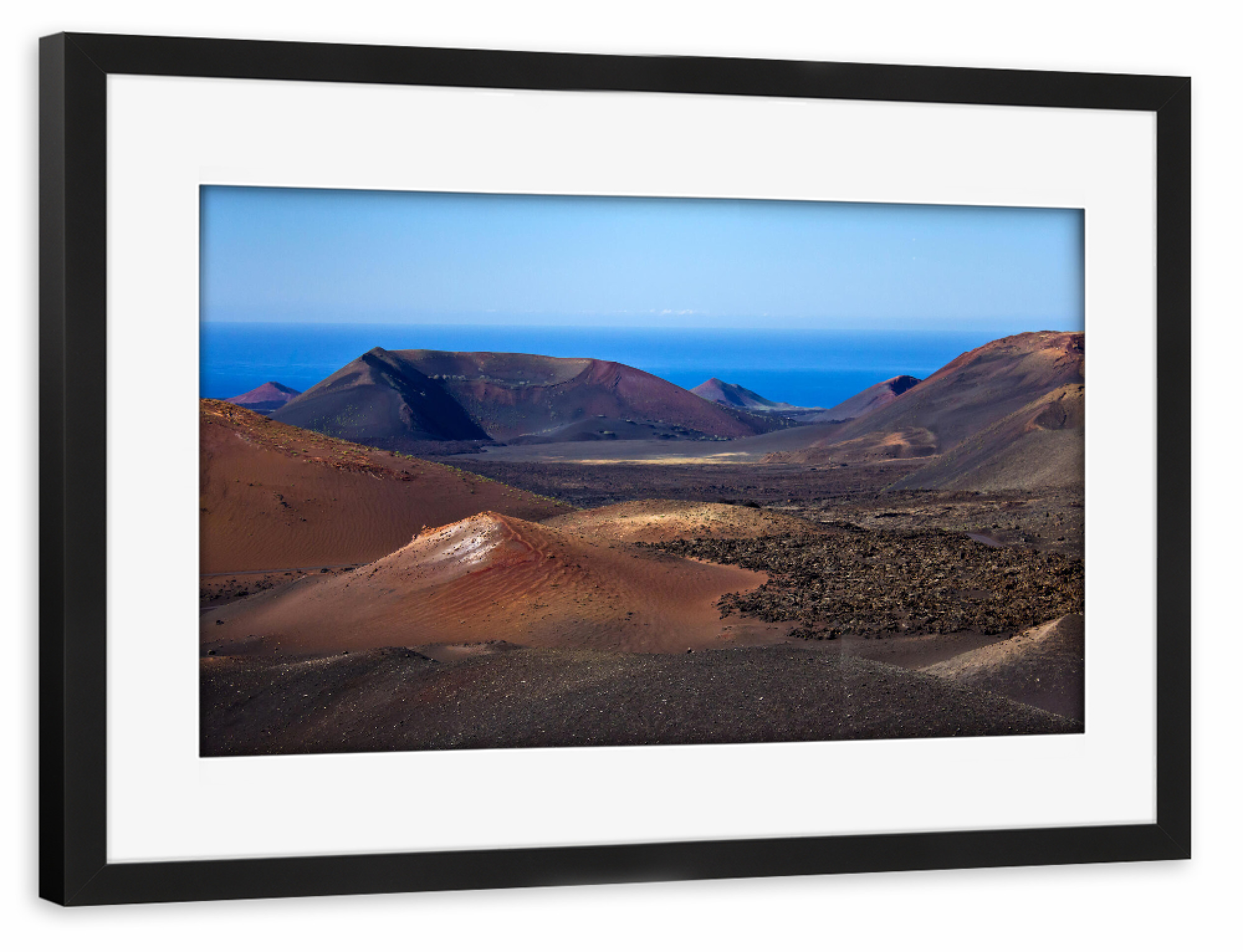 Poster mit Rahmen schwarz "Timanfaya auf Lanzarote" artboxONE - Natur,Reise,Reise / Strand und Meer,Reise / Länder