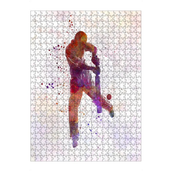 Puzzle Ravensburger "Cricket player batsman" artboxONE - Sport - Sport,Sports,Color,Cricket,Bat,Ball,Player,Stadium,America,Bunt,Colorful