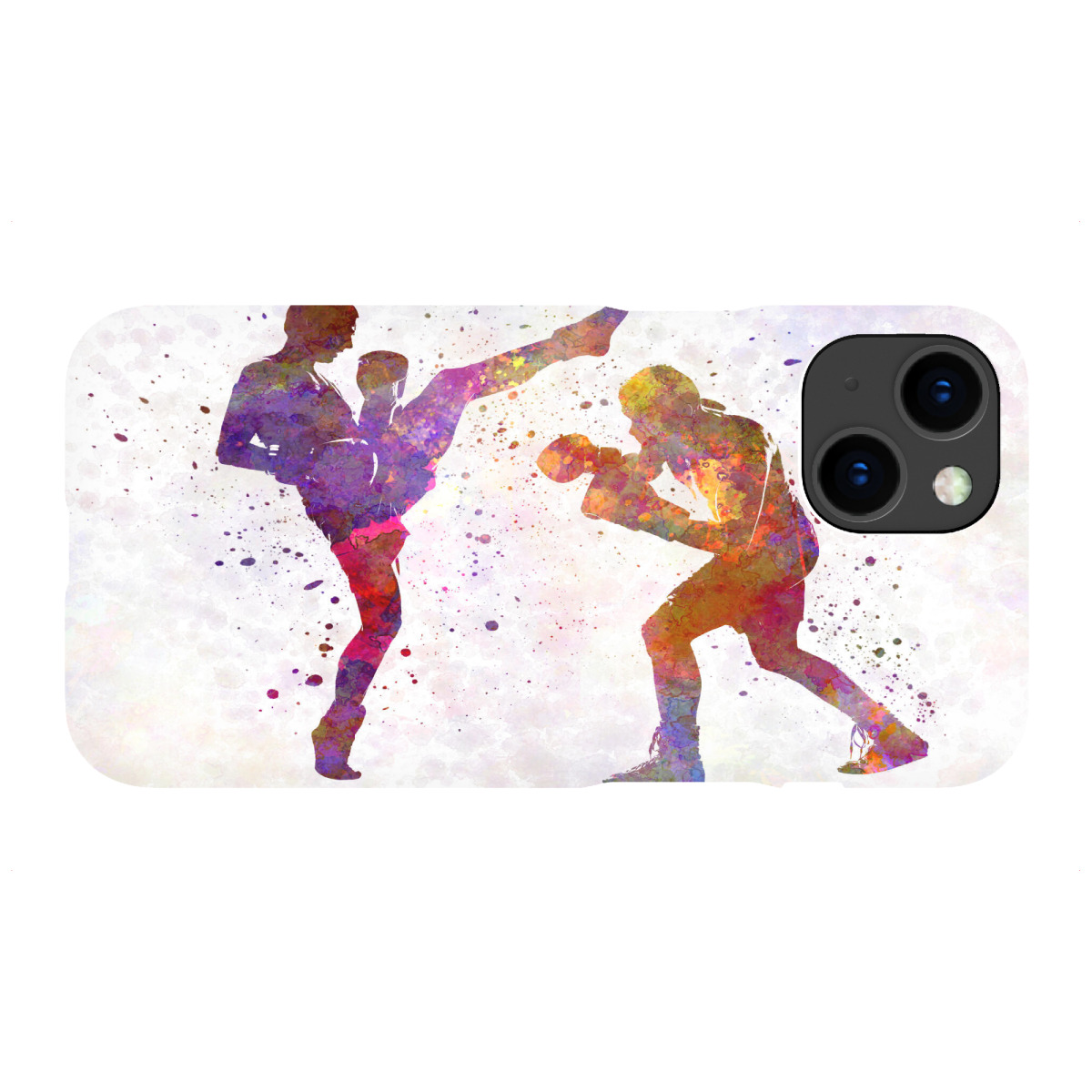 "Woman boxer boxing man kickboxing"für iPhone - Premium-Case Handyhülle artboxONE