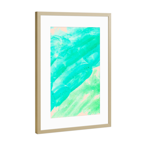 Poster mit Rahmen Gold "Tropical Souvenir" artboxONE - Abstrakt,Marmor