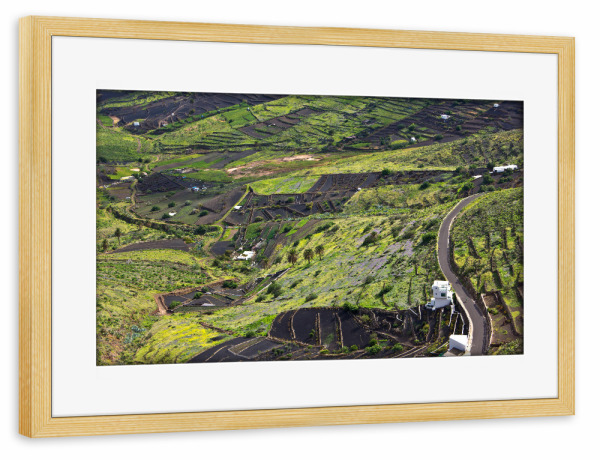 Poster mit Rahmen kiefer "Mirador de Haria auf Lanzarote" artboxONE - Natur,Reise,Reise / Länder