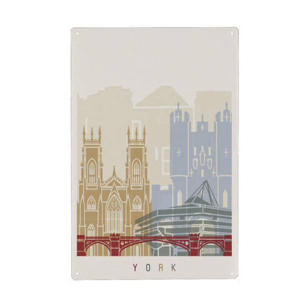 Metall Poster "York skyline" artboxONE - Städte,Architektur