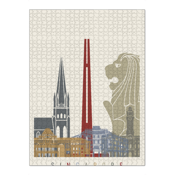 Puzzle Ravensburger "Singapore skyline-a" artboxONE - Städte,Architektur