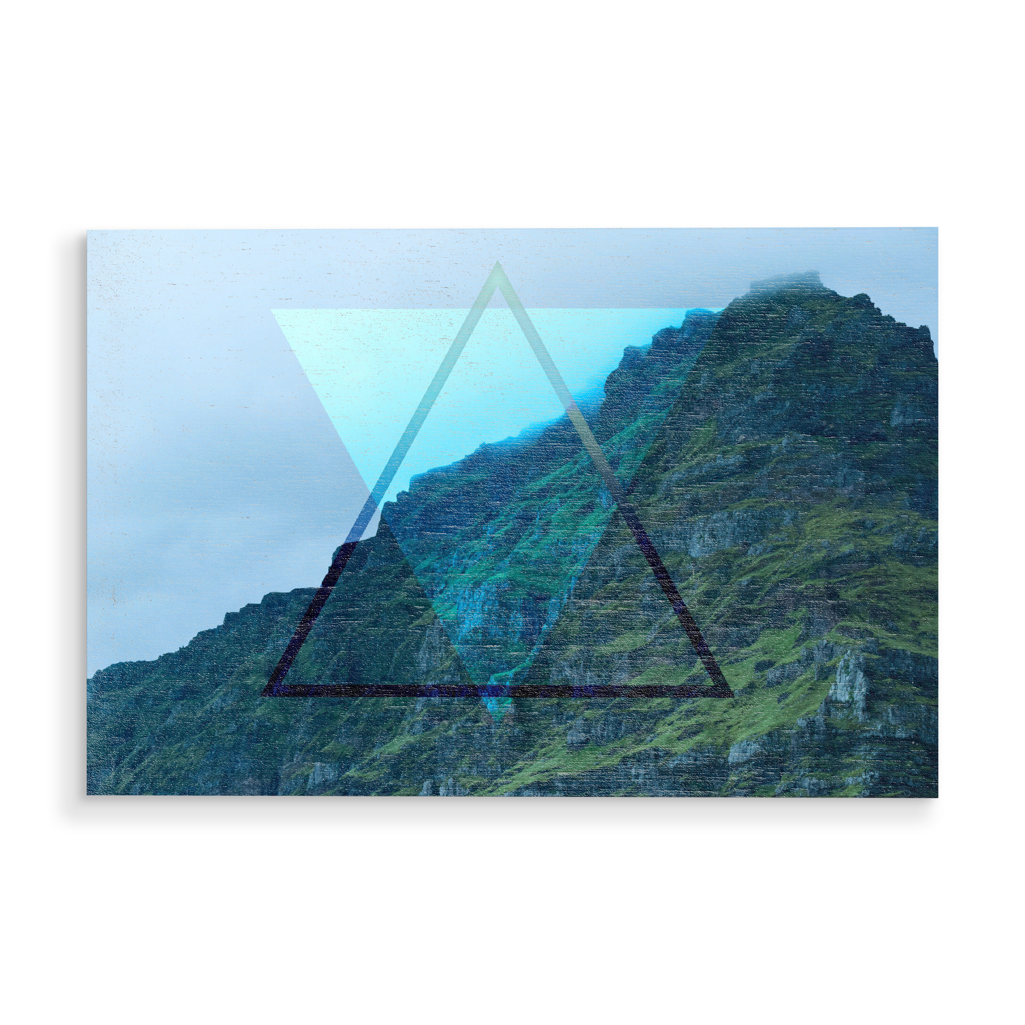 Holzbild "Island Berg" artboxONE - Natur,Reise,Geometrie,Reise / Länder