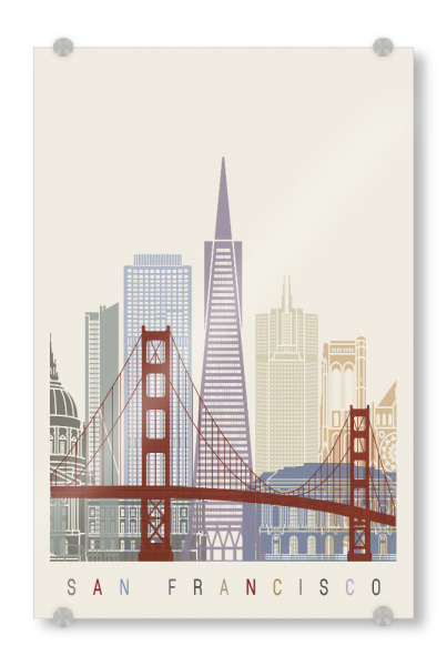 Acrylglasbild "San Francisco skyline-d" artboxONE - Städte,Architektur