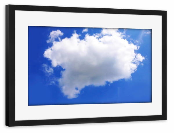 Poster mit Rahmen schwarz "Große weisse Wolke" artboxONE - Natur,Reise / Strand und Meer