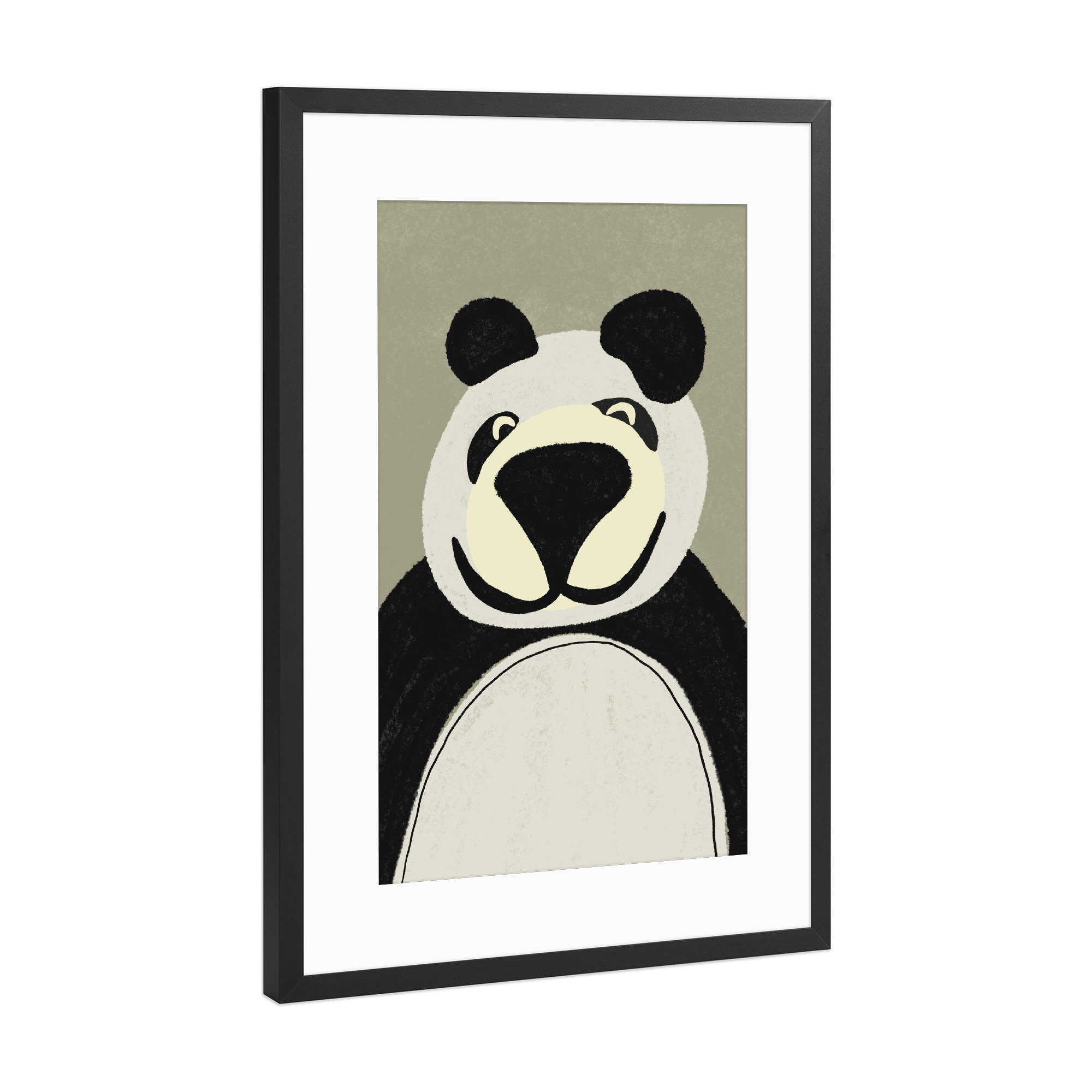 Poster mit Rahmen Schwarz (Metallic) "Bär Artprint" artboxONE - Für Kinder,Tiere