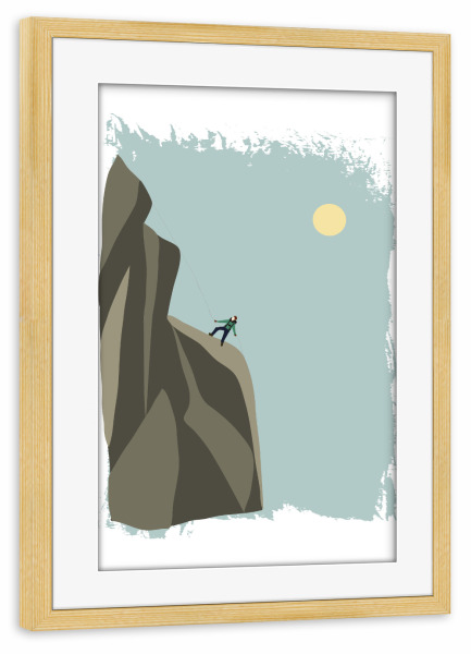 Poster mit Rahmen kiefer "Achiever" artboxONE - Abstrakt,Sport / Motivation