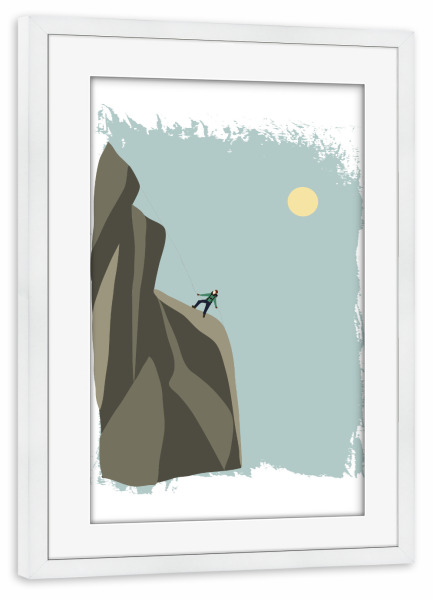 Poster mit Rahmen weiß "Achiever" artboxONE - Abstrakt,Sport / Motivation