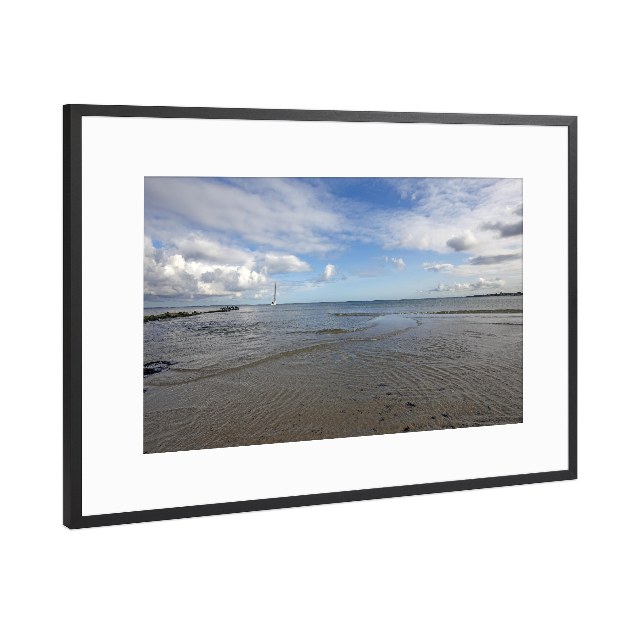 Poster mit Rahmen Schwarz (Metallic) "Urlaubsstimmung am Ostseestrand" artboxONE - Natur,Reise / Strand und Meer,Reise / Länder