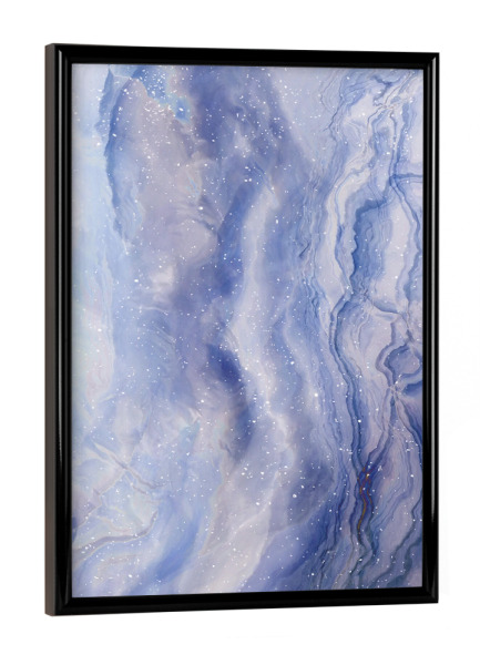 Poster mit schwarzem Rahmen "Crystallized Texture" artboxONE - Abstrakt,Galaxy - Textur,Kristalle,Kristall,Lila,Galaxy