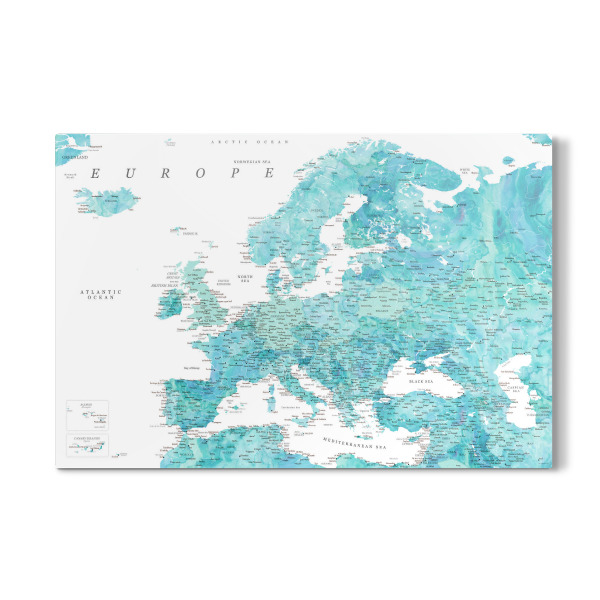 Galerie-Print "Detailed map of Europe, Maizah" 30x20 cm artboxONE
