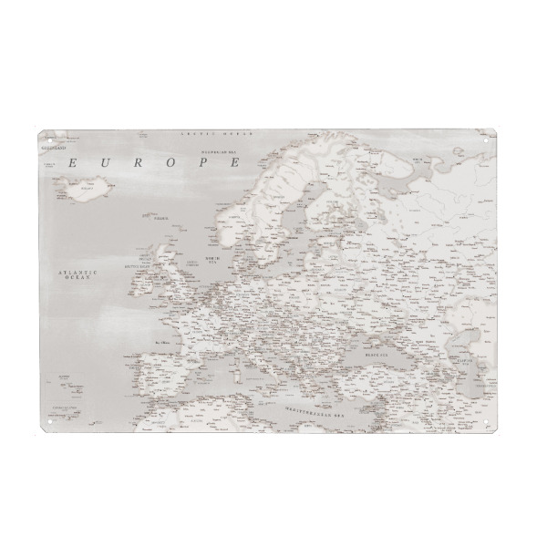 Metall Poster "Detailed map of Europe Lysander" artboxONE - Reise,Kartografie