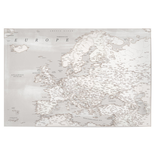 Poster "Detailed map of Europe Lysander" artboxONE - Reise,Kartografie