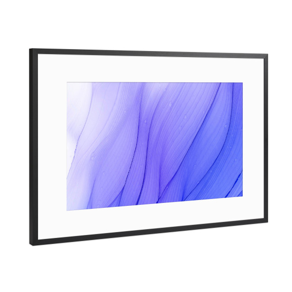 Poster mit Rahmen Schwarz (Metallic) "Purple Fire" artboxONE - Abstrakt