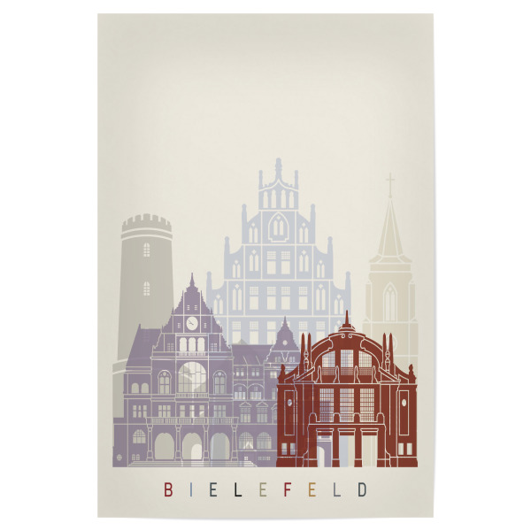 Poster 30x20 cm "Bielefeld skyline" artboxONE - Städte,Architektur