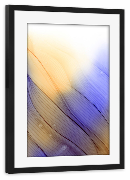 Poster mit Rahmen schwarz "Waterfall - Light - Art" artboxONE - Abstrakt