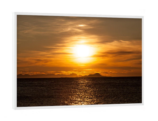 Poster mit weißem Rahmen "Simple Sunset" artboxONE - Natur,Reise / Strand und Meer