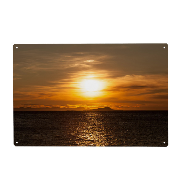 Metall Poster "Simple Sunset" artboxONE - Natur,Reise / Strand und Meer