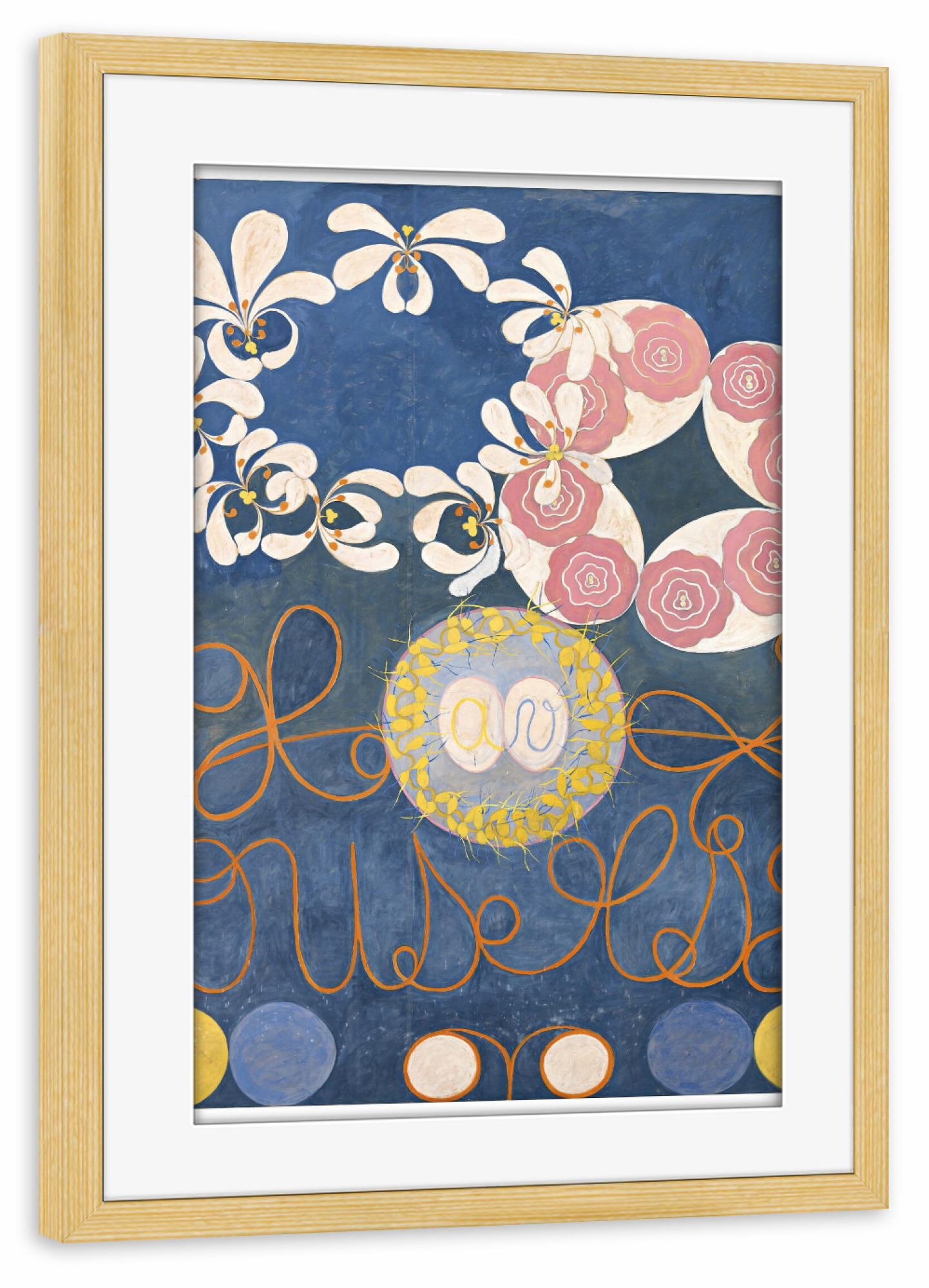 Poster mit Rahmen kiefer "Die Kindheit - Hilma af Klint" artboxONE - Abstrakt,Geometrie