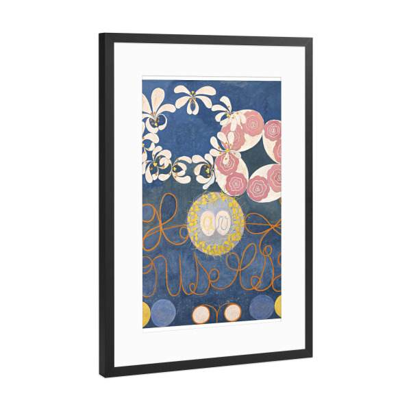Poster mit Rahmen Schwarz (Metallic) "Die Kindheit - Hilma af Klint" artboxONE - Abstrakt,Geometrie