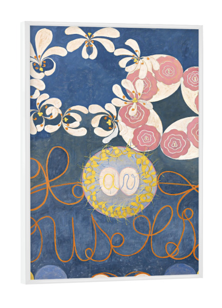 Poster mit weißem Rahmen "Die Kindheit - Hilma af Klint" artboxONE - Abstrakt,Geometrie