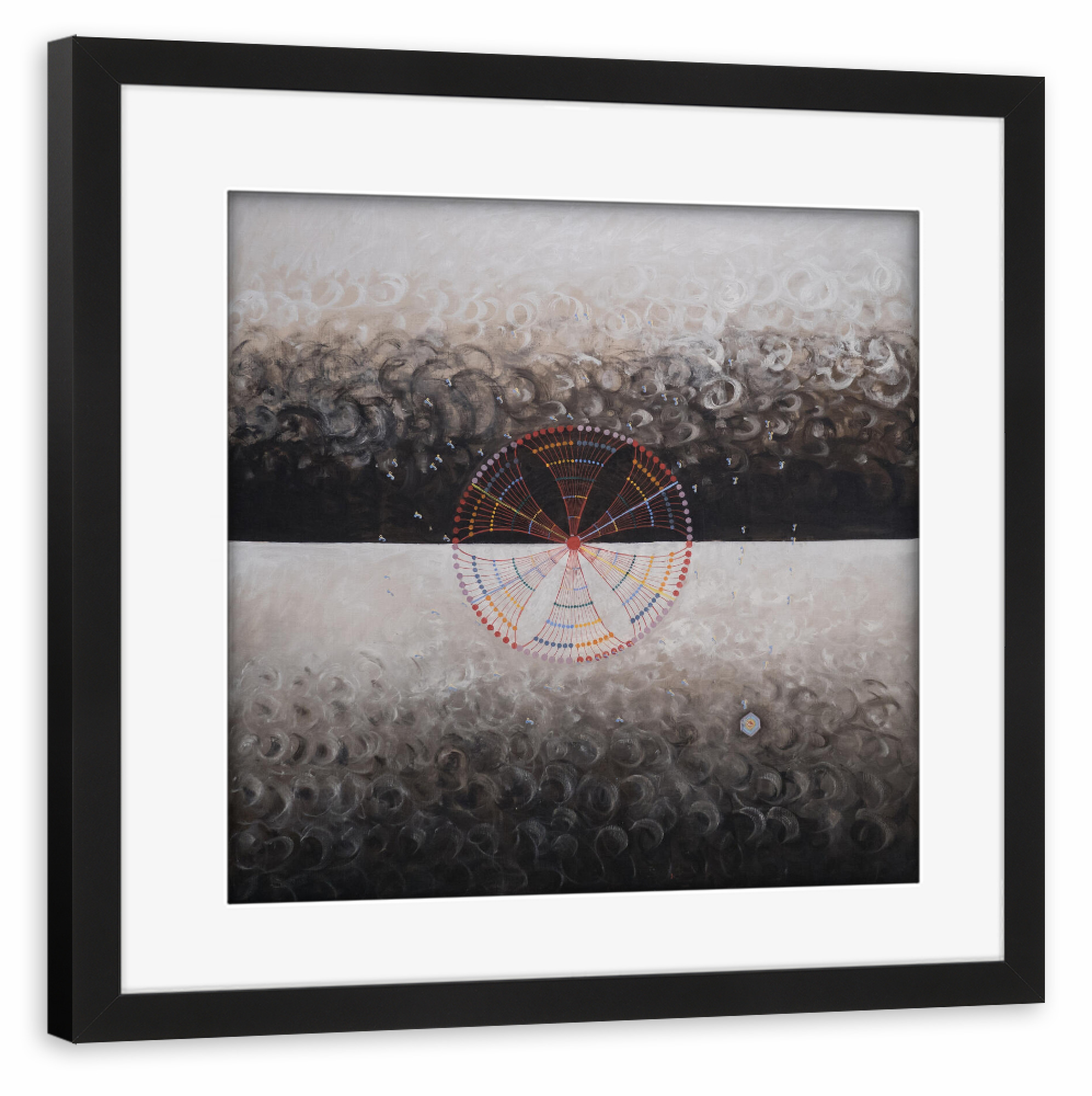 Poster mit Rahmen schwarz "Der Schwan Nr. 1 - Hilma af Klint" artboxONE - Abstrakt,Geometrie