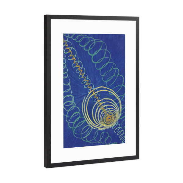 Poster mit Rahmen Schwarz (Metallic) "Das Urchaos - Hilma af Klint" artboxONE - Abstrakt,Geometrie