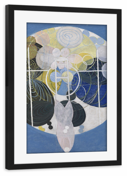 Poster mit Rahmen schwarz "Der Schlüssel zur Arbeit" artboxONE - Abstrakt,Geometrie