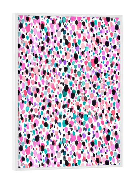 Poster mit weißem Rahmen "Tierhaut Aquarell Pink" artboxONE - Tiere,Abstrakt